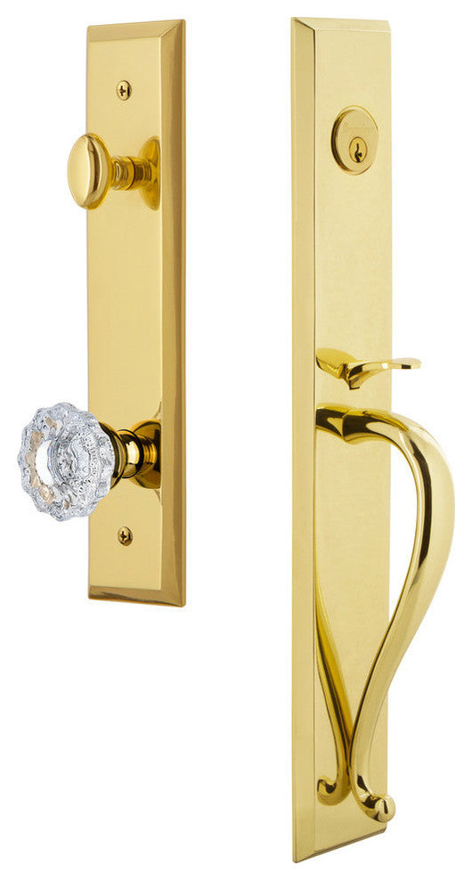 Fifth Avenue 1-Piece Dummy Handleset, S Grip and Versailles Knob, 849643