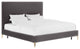 TOV Furniture Delilah Grey Velvet Bed in Queen