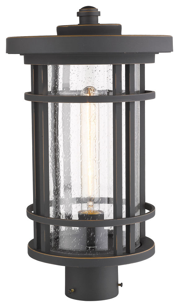 Z-Lite 1 Light Outdoor Post Mount Fixture, Oil Rubbed Bronze, 570PHB-ORB