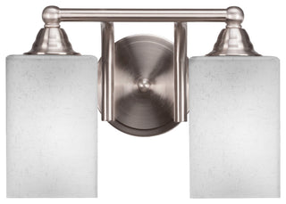 Paramount 2-Light Bath Bar, Brushed Nickel, 4" White Muslin Glass