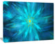 Amazing Dance of Blue Petals, Large Floral Canvas Art Print, 60x40