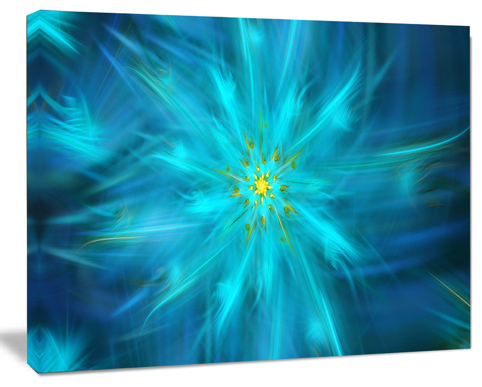 Amazing Dance of Blue Petals, Large Floral Canvas Art Print, 60x40