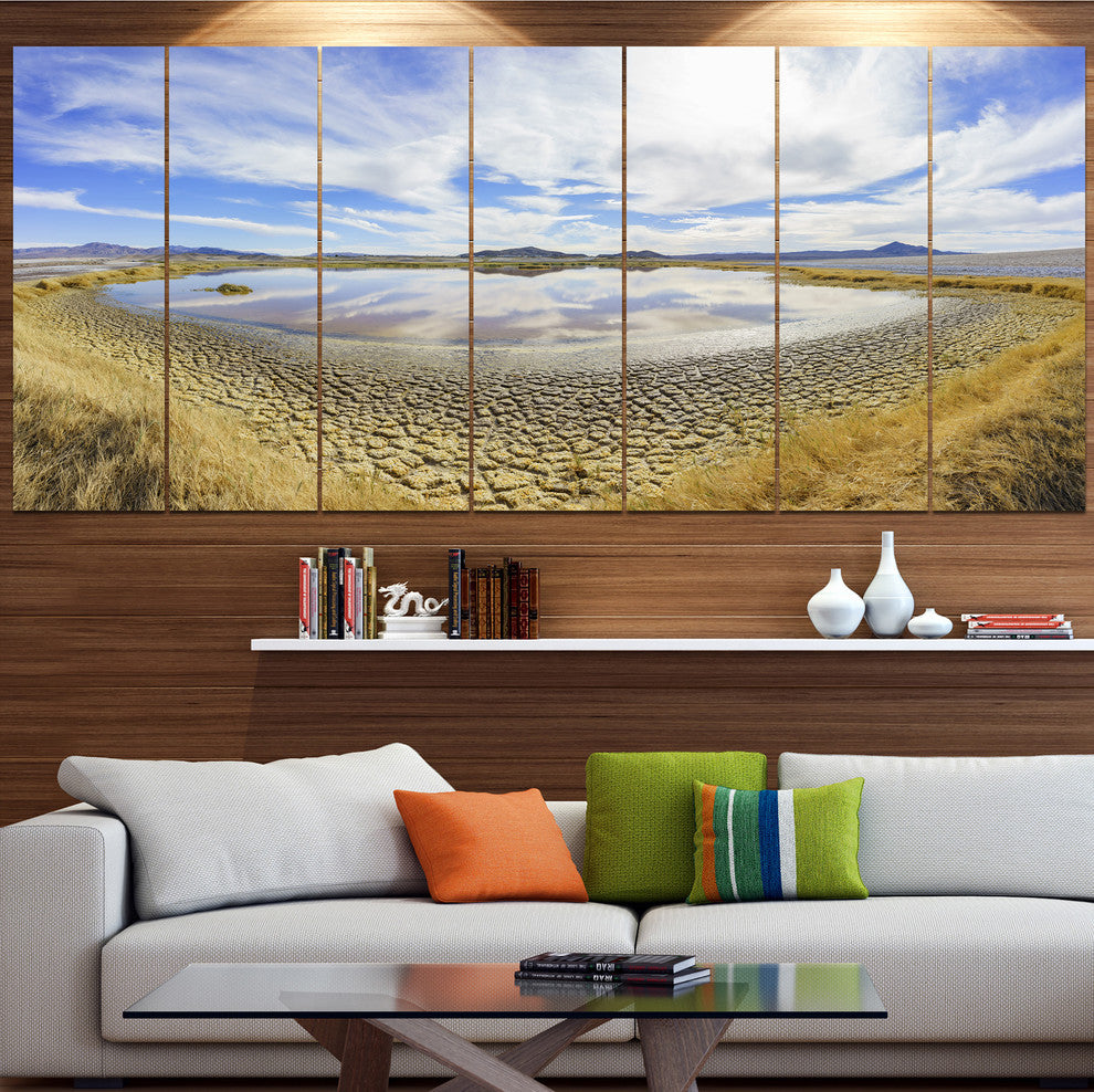 Beautiful Grimshaw Lake, Landscape Canvas Art Print, 83"x32", 7 Panels