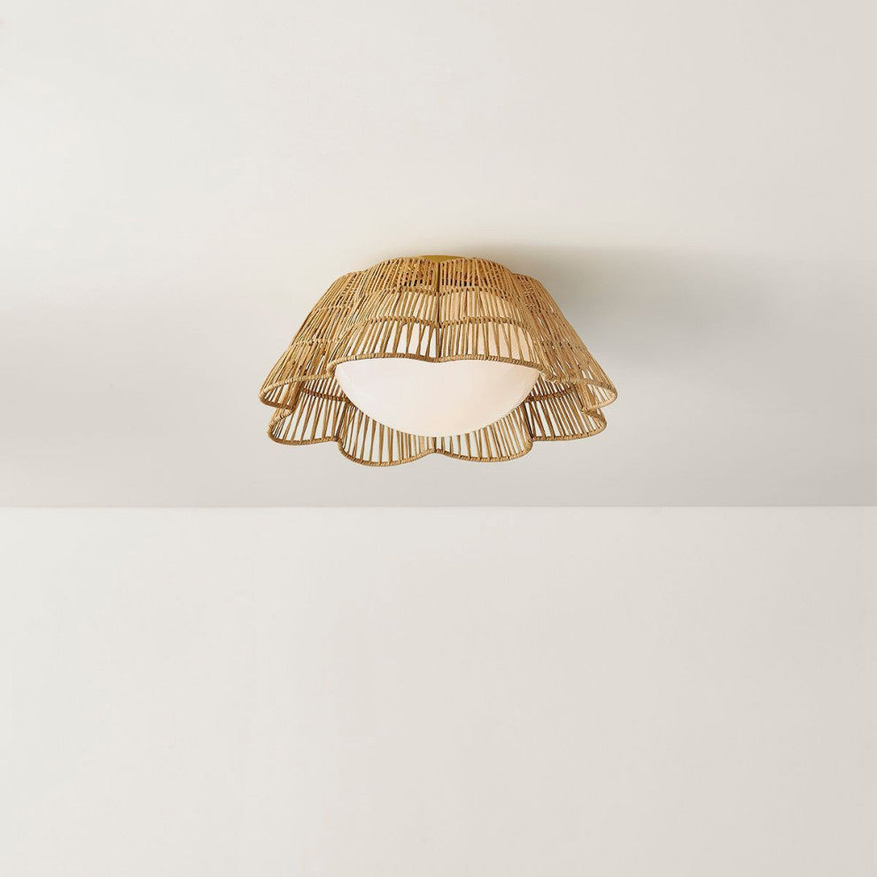 Mitzi Rosa Flush Mount Aged Brass