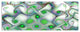 White Green Pattern with Swirls, Abstract Wall Art Canvas, 70"x28", 6 Panels