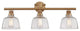 Light Vanity Light, Satin Gold With Clear Seedy Glass, Satin Gold, 3 Light