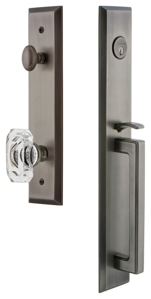 Fifth Avenue Dummy Handleset, D Grip and Baguette Clear Crystal Knob, 849272