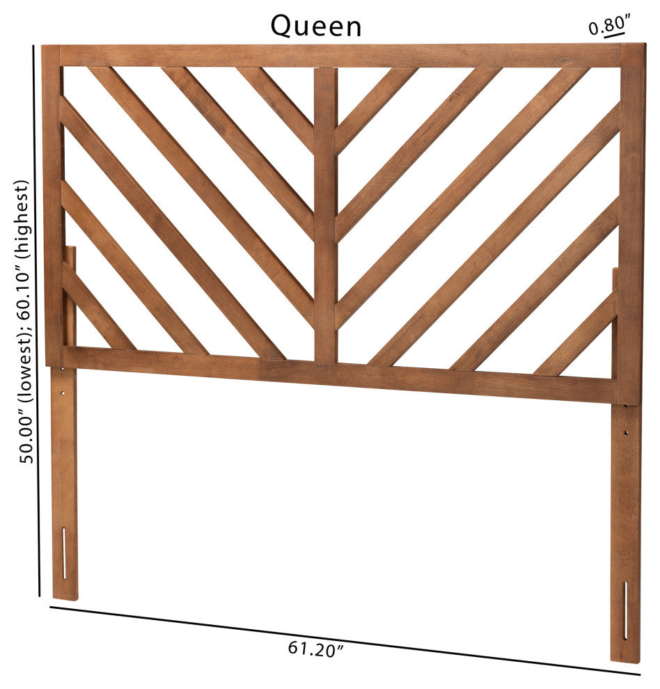 Belisma Modern and Contemporary Ash Walnut Finished Wood King Size Headboard