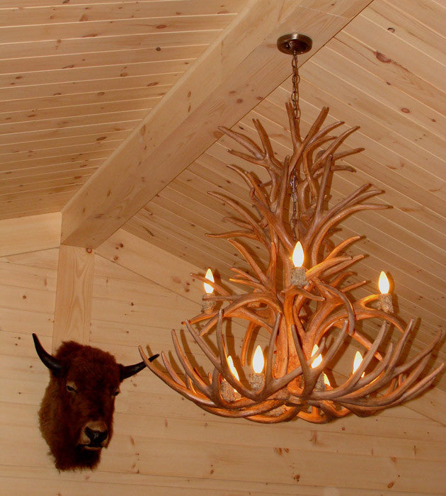 Reproduction Antler Whitetail, Mule Deer Cascade Chandelier Light, RL-8