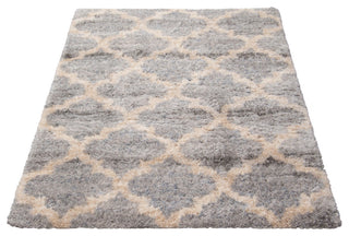 Moroccan Trellis Shag Rug, Gray, 7'10"x10'2"