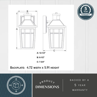 Vaxcel Lighting T0781 Garfield Park 12" Tall Outdoor Wall Sconce - Textured