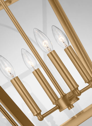 Charleston Medium Four Light Foyer, Satin Brass