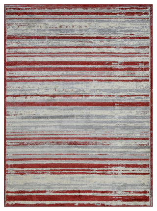 Modern Accent Rug, Scarlet Red, 6'11"x4'11"