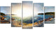 "Rocky Coast in Andaman Sea" Landscape Wall Art Canvas Print, 5 Panels, 60"x32"