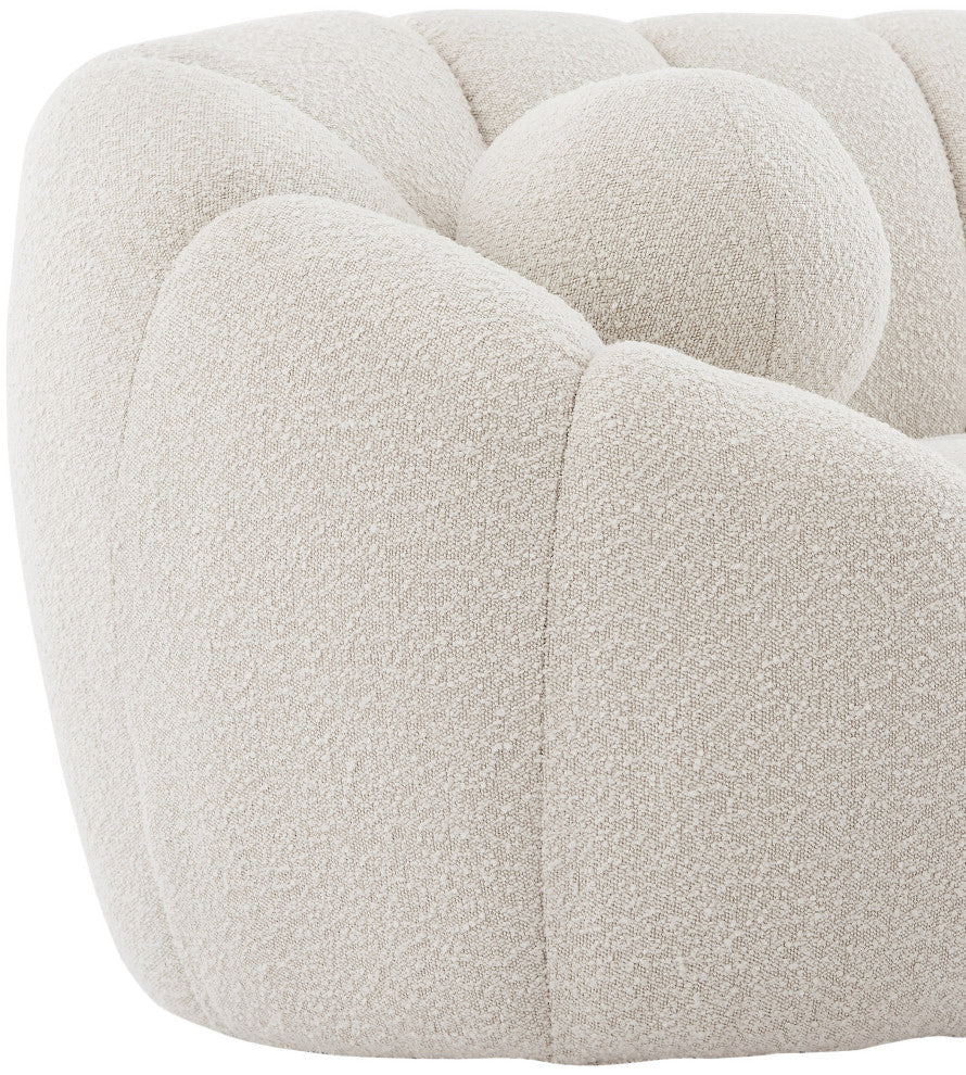 Elijah Boucle Fabric Upholstered Chair, Cream