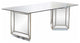 Nicolette Mirrored Silver Dining Table, 96"