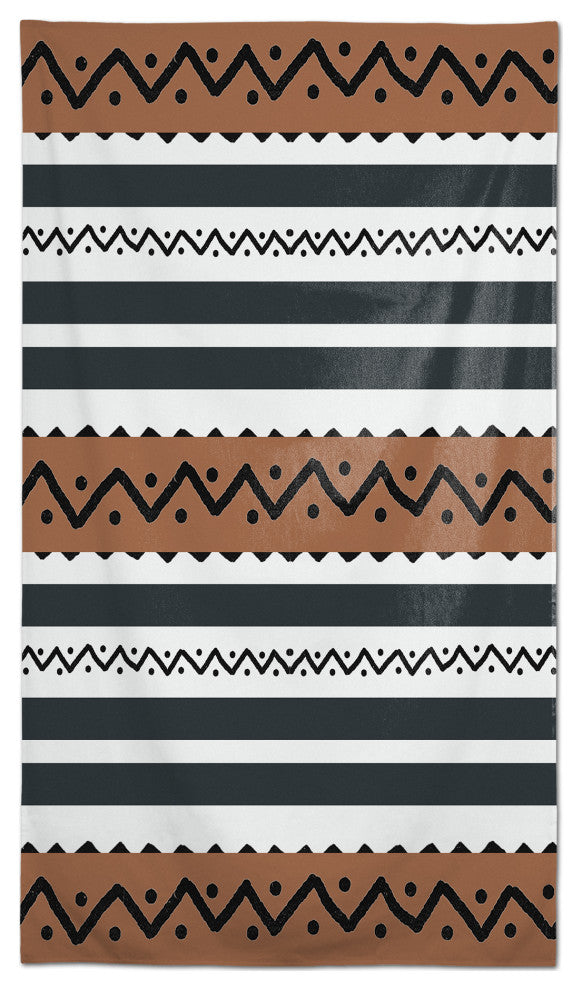 Brown Black Tribal 58x102 Tablecloth