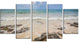 "Rocks On Typical Tropical Beach" Beach Canvas Wall Art, 5 Panels, 60"x32"
