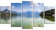Kastoria Lake Greece Panorama, Landscape Canvas Art Print, 60"x32", 5 Panels