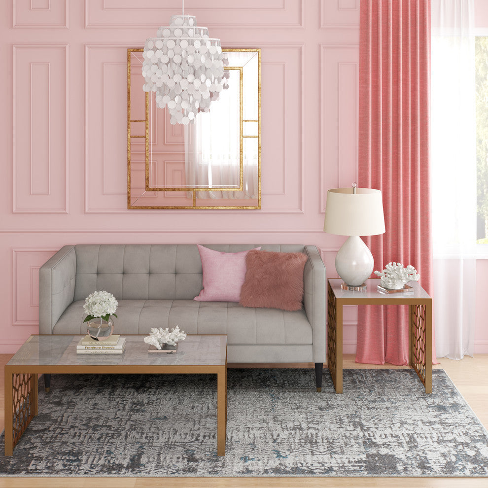 Laurel Vintage Geometric Soft Touch Area Rug, Delray, 9' X 12'