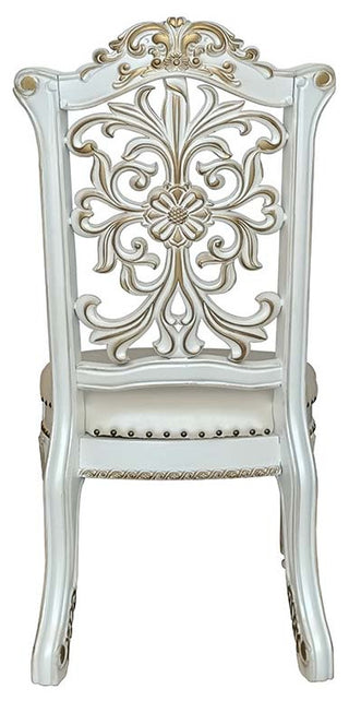 Acme Vendom Side Chair Set-2 PU and Antique Pearl Finish DN01347