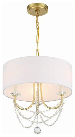 Delilah 3-Light Aged Brass Mini Chandelier