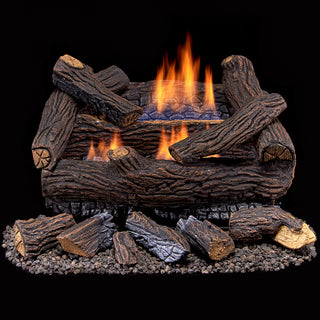 Duluth Forge Ventless Dual Fuel Gas Log Set, 18" 30,000 BTU, T-Stat