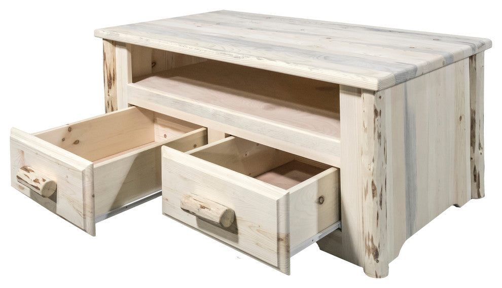 Montana Coffee Table with 2 Drawers, Ready to Finish