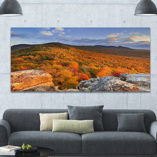 Endless Forests in the Fall Foliage, Landscape Canvas Art Print, 60"x28"