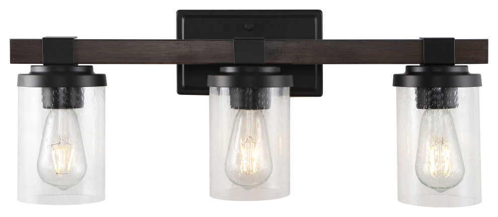 Bungalow Iron LED Vanity Light, Oil Rubbed Bronze, 3 Bulb