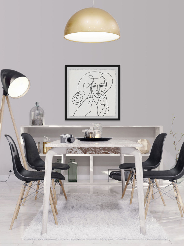 "Beautiful Sketch" Framed Painting Print, 32"x32"