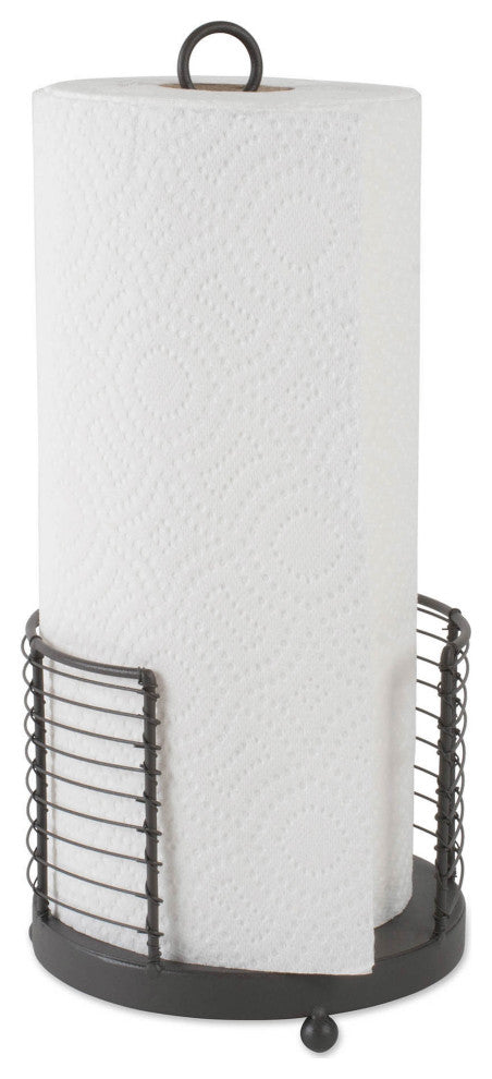 Vintage Wire Paper Towel Holder Grey