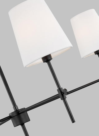 Baker Four Light Large Chandelier, Midnight Black