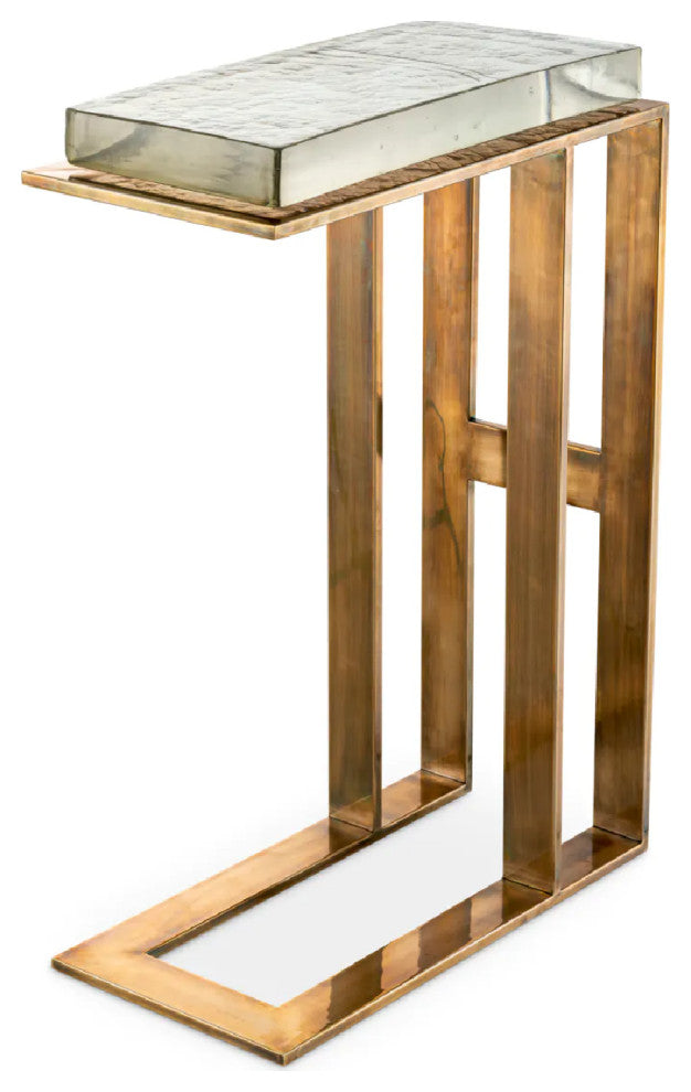 Vintage Brass End Table, Eichholtz Pierre