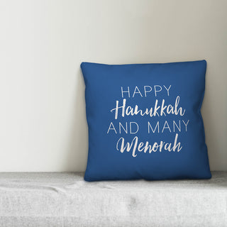 Many Menorah 20"x20" Throw Pillow