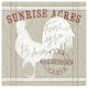"Farm Linen Rooster" Digital Paper Print by Sue Schlabach, 32"x32"