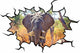 VWAQ African Elephant Wall Decal, 18"x22"