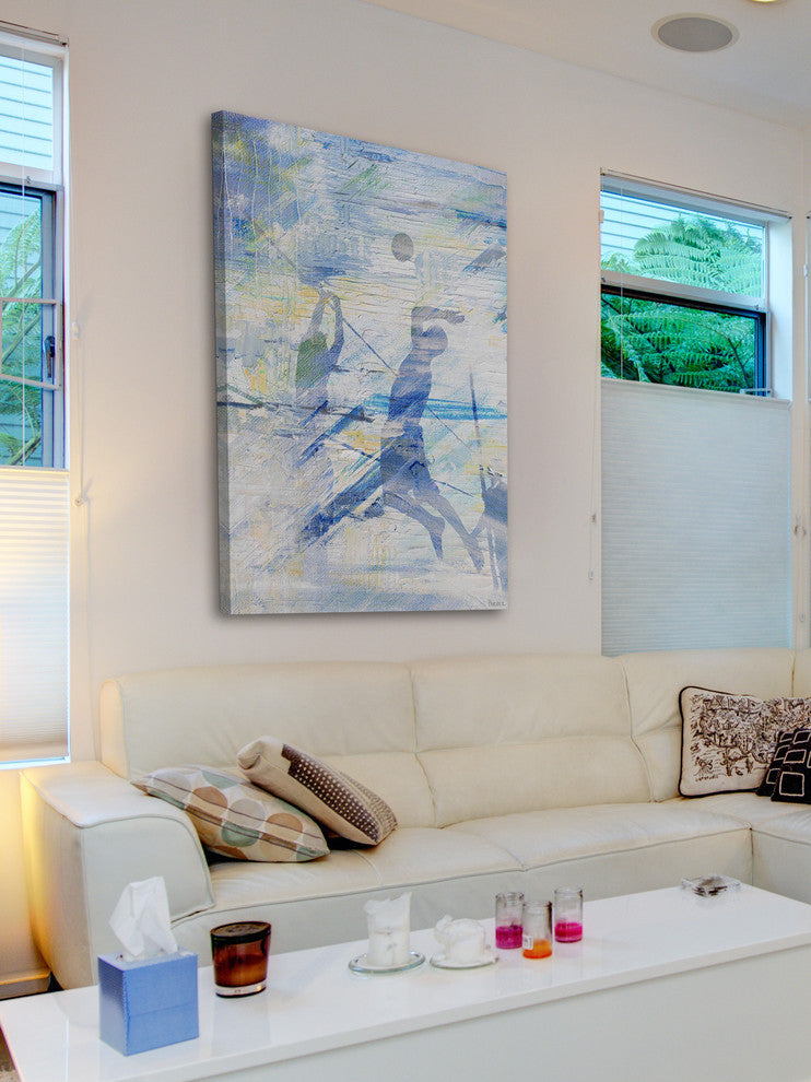 "Spike the Ball" Painting Print on Wrapped Canvas, 40"x60"