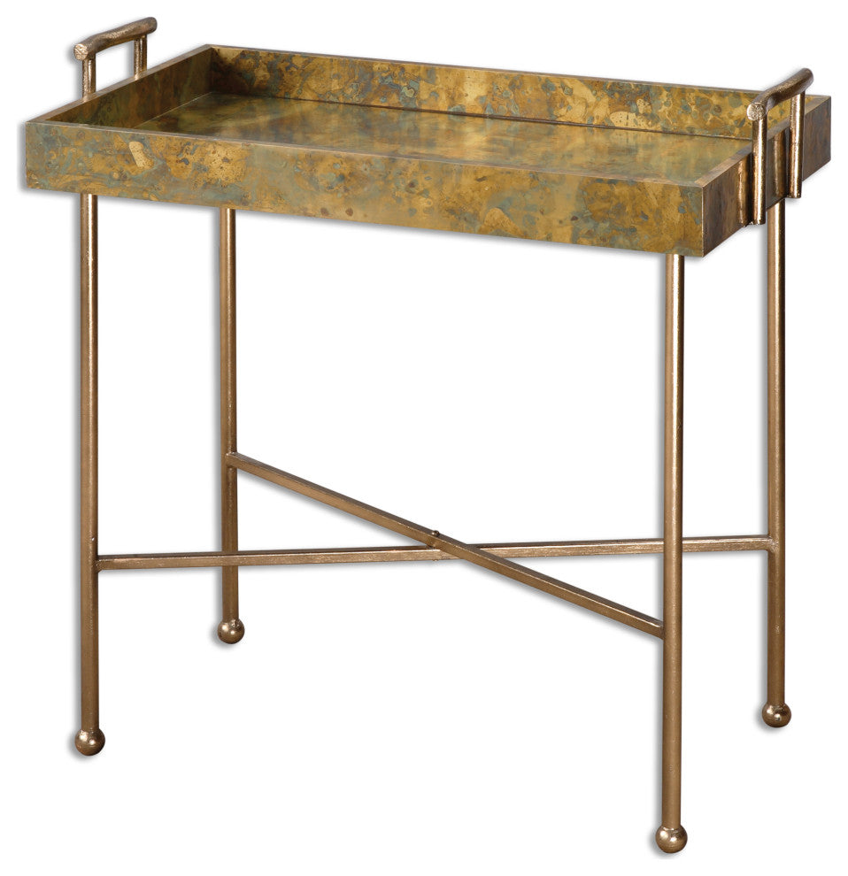 Uttermost Couper Oxidized Tray Table