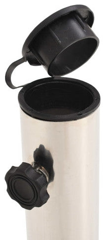 vidaXL 44lb Round Umbrella Base with Handles, Granite Plate, ï¿1⁄215.7"x14.4" Gray