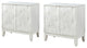 Mabel 2-Door Accent Cabinet With Adjustable Shelves Set of 2, White