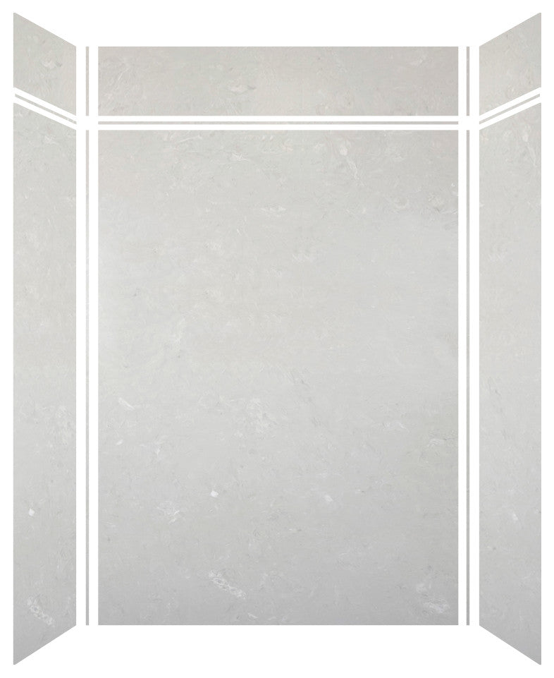 Transolid SaraMar 60"x36"x96" 6-Piece Shower Wall Kit, Lunar Velvet