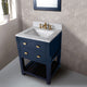 Madalyn 24" Monarch Blue Bathroom Vanity With Satin Brass Faucet And Mirror
