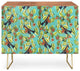 Deny Designs Haven Credenza, Walnut, Gold Steel Legs