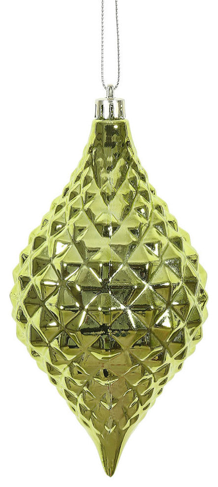 Vickerman N174973D 6"x3" Lime Shiny Diamond Drop Ornament