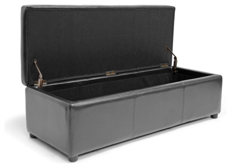 Dennehy Black Brown Ottoman