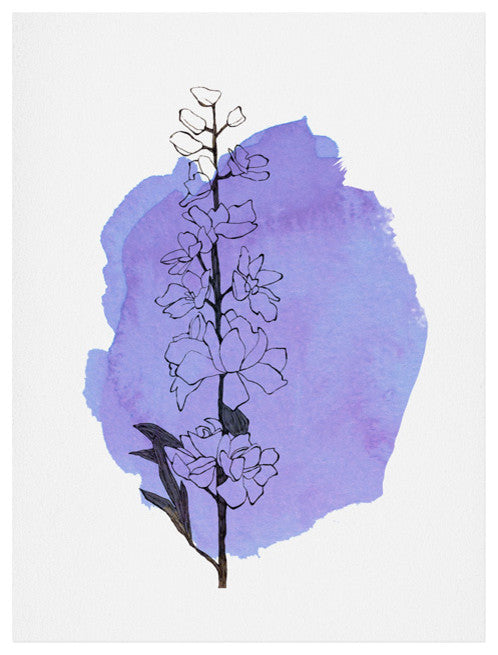 Deny Designs Morgan Kendall Delphinium Art Print