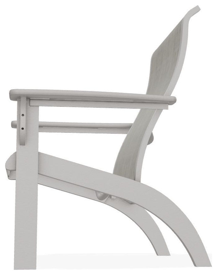 Adirondack Sling Outdoor Adirondack Armchair, Smoke/Warm Gray