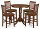 5 Pc Pub Table Set - Counter Height Table And 4 Dining Chairs