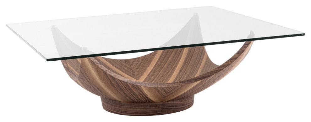 Modrest Sunrise Contemporary Glass Round Coffee Table main image 0